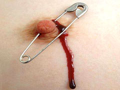 Extreme caning of masochist woman till red marks and bruises