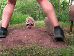 Skiny girl tormented
